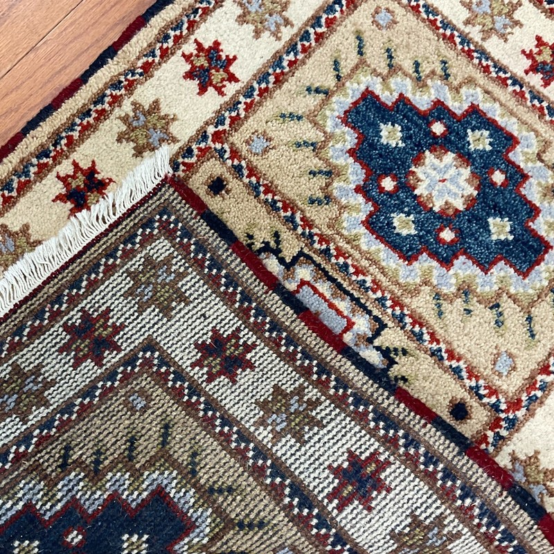Handmade Indo Kazak Wool Rug 2' X 3' gallery