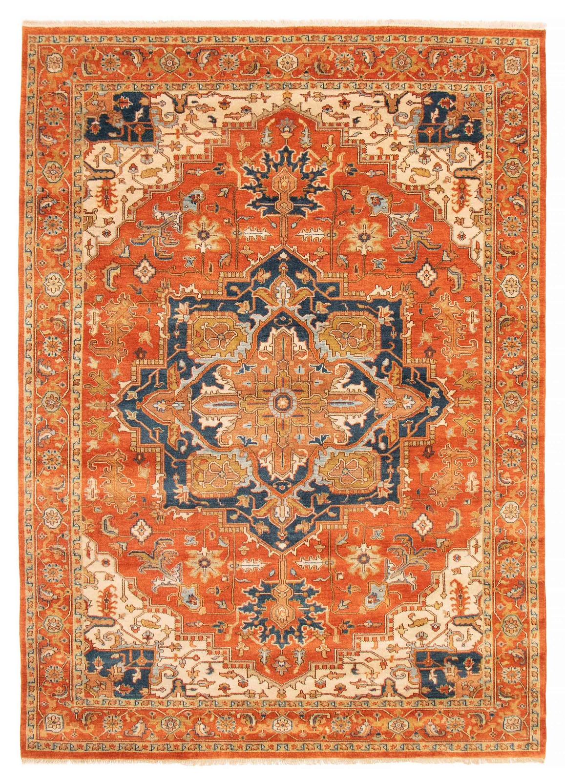 Vintage Traditional Hand-Knotted Area Rug 8'1" x 11'0" Oriental Wool Carpet gallery