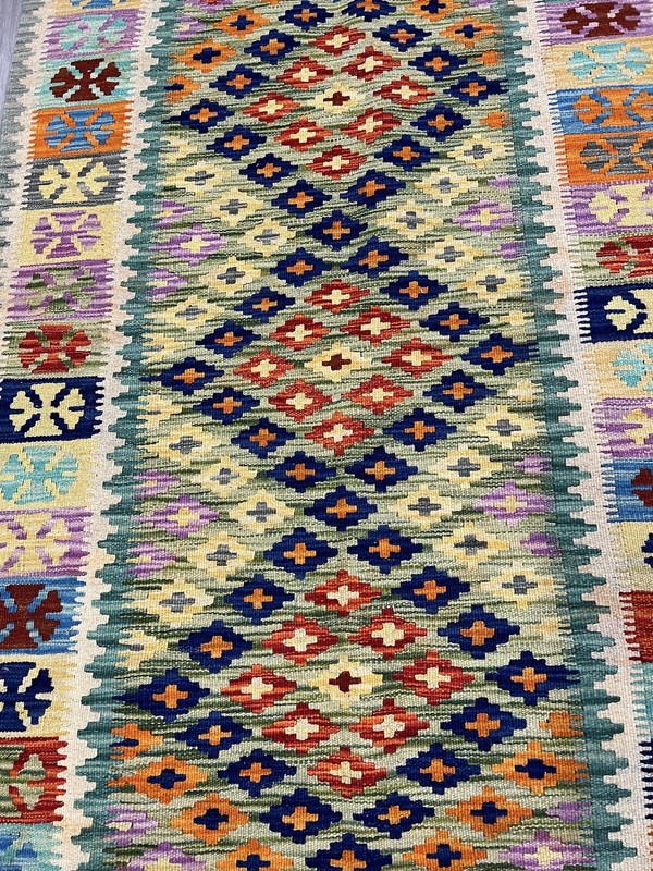 Vintage Kilim Traditional Hand Made Oriental Wool Kilim 5ftx3.2ft 162cmx100cm gallery