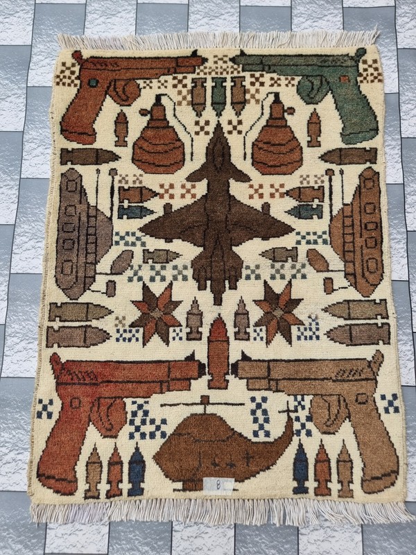 Afghan Handmade Afghan War Rug Tribal Wool With Knotted Beautiful Wall rug gallery