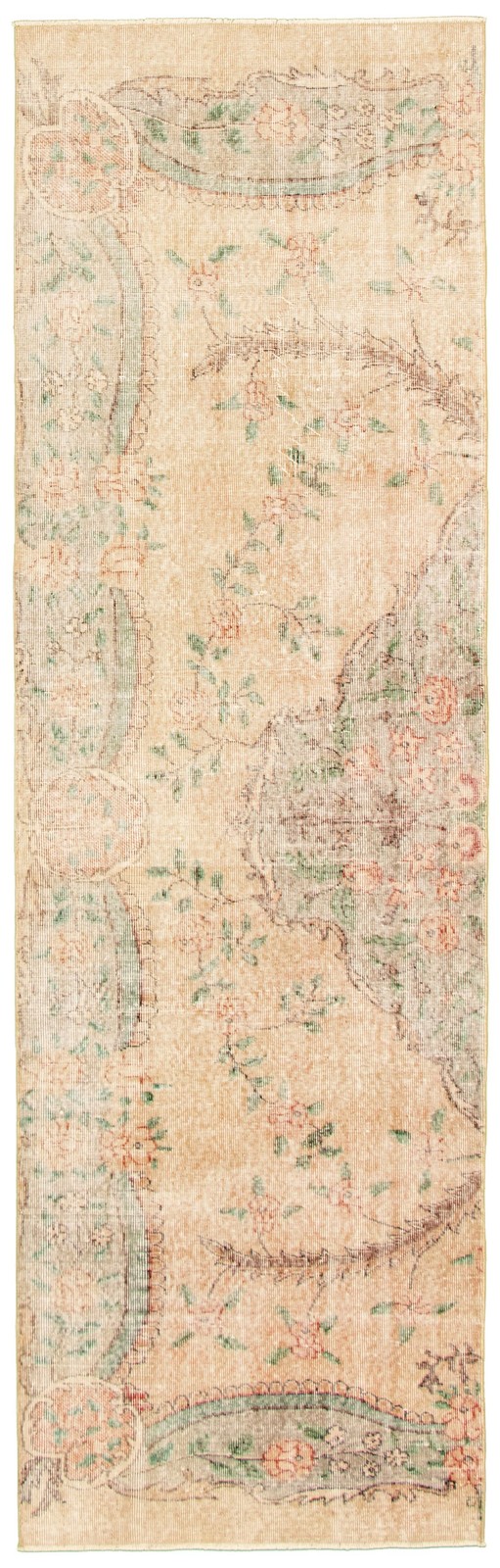 2'11" x 10'1" Vintage Hand-knotted Runner Rug Traditional Oriental Wool Carpet gallery