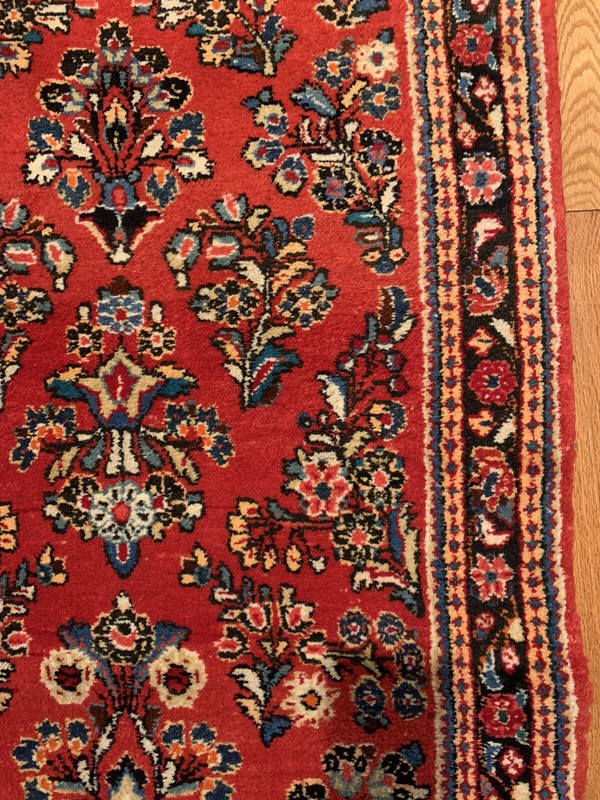 Authentic Vintage Red Saroukk Runner 3 X 13 Full Pile Excellent Condition Tags gallery