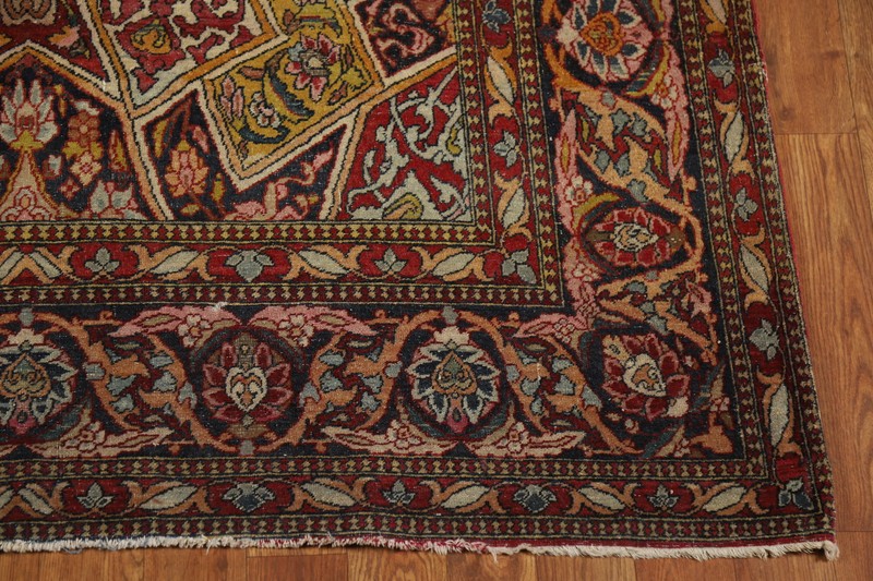 Pre-1900 Antique Kirman Ravar Vegetable Dye Wool Hand-made Rug Area Carpet 4x7 gallery