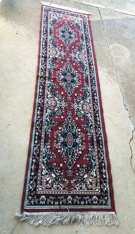 Vintage Oriental / Middle Eastern-Style Runner Rug - 94"x23" w/2 1/2" Fringe gallery