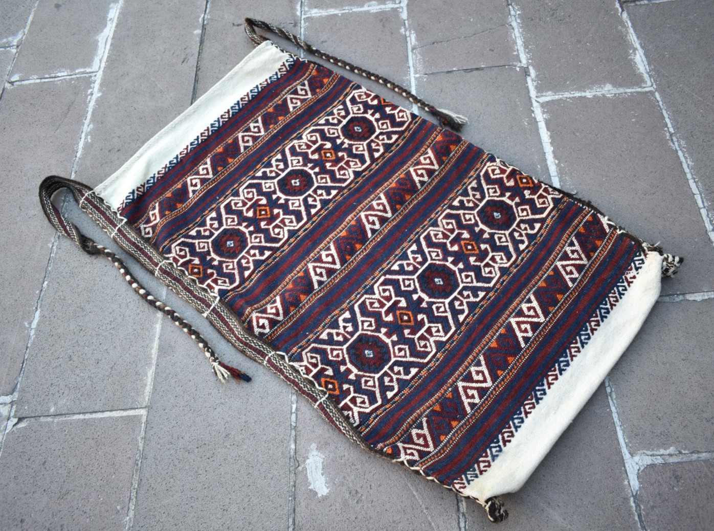 Antique Turkish Rug 29'' x 49'' Collectors Item Sumak Bergama Camel Bag Wall Rug gallery