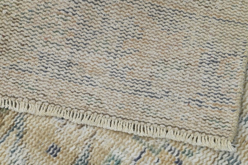Oushak Turkish Doormat Rug 2x4 BEIGE Anatolian Handmade Vintage Small Kilim Rug gallery