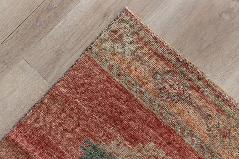 2x12 Vintage Oushak Runner Rug, Hand Knotted Wool Hallway Rug,Boho Runner, gallery