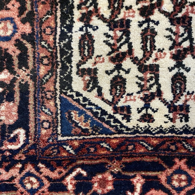 Vintage Rug 2' 7 x 4' 2 White Small Hand Knotted Oriental Rug gallery