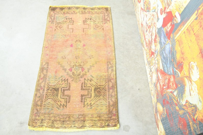 2x3 Turkish Door Mat Rug Hand-Knotted Mini Carpet Vintage Small Rug Boho,706 gallery