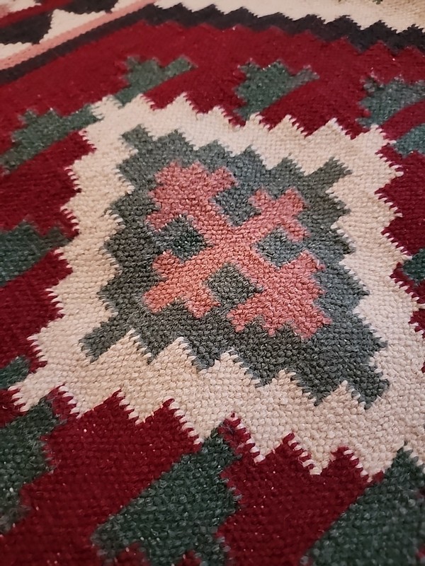 Turkish Rug, Vintage Rug, Large Kilim,Wool Rug, Handwoven Rug 51x72 gallery