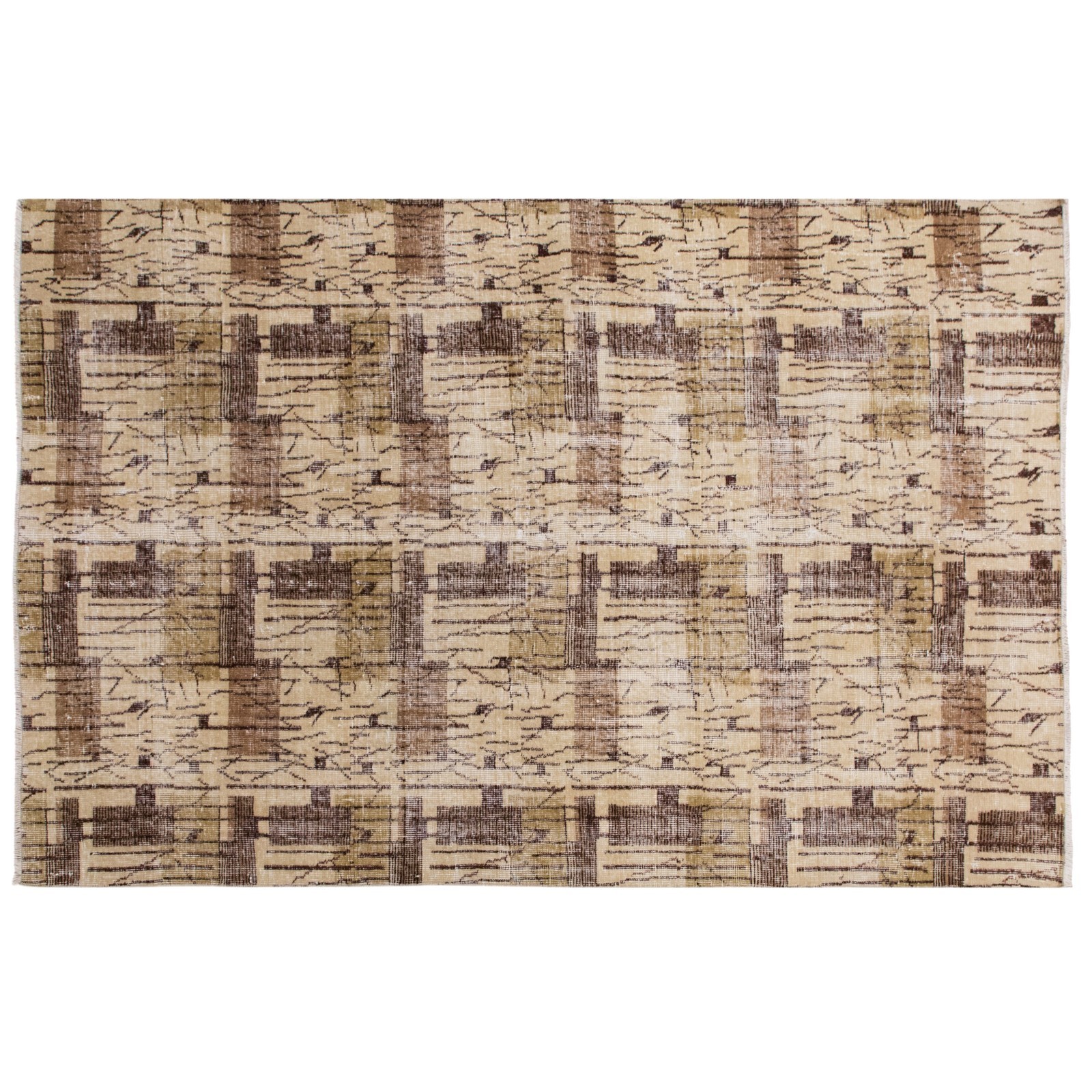 Vintage Turkish Oushak Rug 156 x 230 cm (5'1" x 7'6") – 60+ Yr Old Handwoven Rug gallery