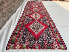 85 x 300 cm Stunning Vintage Super Fine Quality Senneh Knots Five Medallion Rug