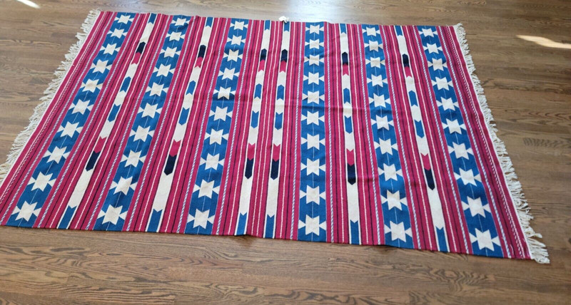 Wool Kilim 6' x 9' Rug made in Romania NWT gallery