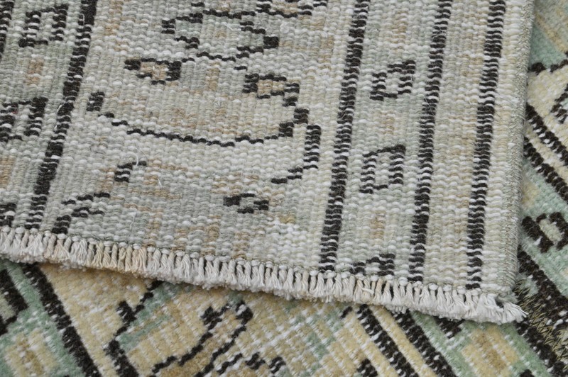Oushak Turkish Doormat Rug 2x4 BEIGE Vintage Anatolian Handmade Small Kilim Rug gallery
