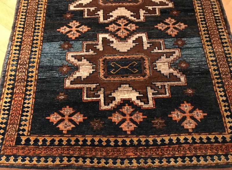 RUG, semi-antique, Beautiful Black, Tan, Ivory, Brown & Taupe gallery