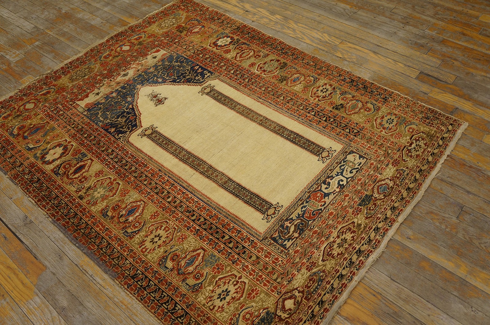 3'x5' Mid 18th Century Antique Turkish Ghiordes Classic Mehrab Muslim Prayer gallery