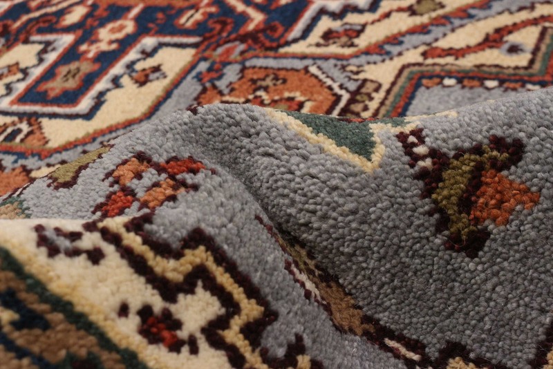 Vintage Geometric Area Rug 8'0" x 9'11" Traditional Hand-Knotted Wool Carpet gallery