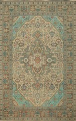 Vintage Geometric Wool Traditional Living Room Area Rug 6×9 ft Hand-knotted