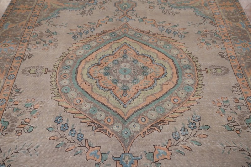 Distressed Over-Dyed Area Rug 6x9 Ft Hand-Knotted Vintage Oriental Wool Carpet gallery