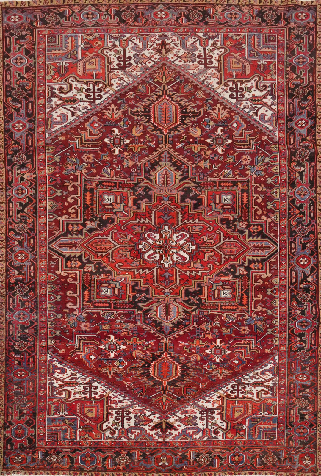 Geometric Pattern Traditional Vintage Area Rug 7x10 ft Hand-knotted Wool Carpet gallery