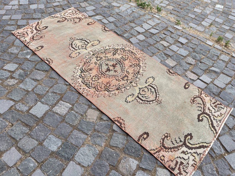 Turkish Vintage Rug Handmade Wool Rug Bohemian Runner Rug Home Rug 2,5 x 6,7 ft gallery