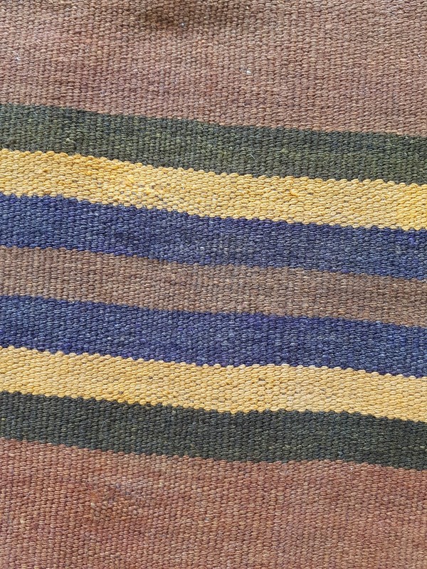 Vintage Handmade Traditional Lovely Striped Kilim Floor Rug Carpet 166x138 cm gallery