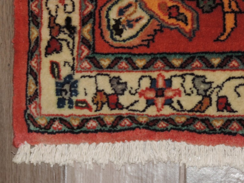 27" x 31" Handmade Square Sarouk Wool Rug gallery