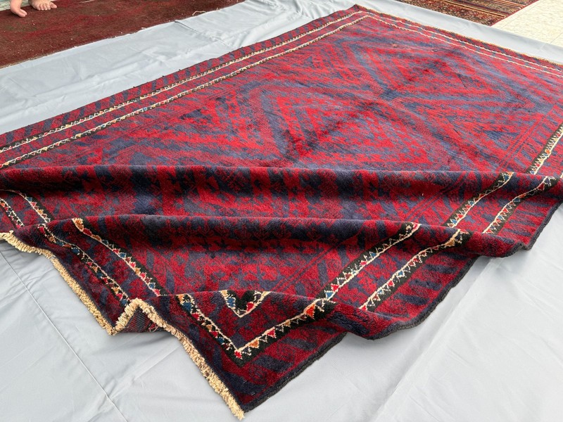 Antique Blue Afghan Baluchi Area Rug 6x9 Handmade Persian Style Oriental Carpet gallery