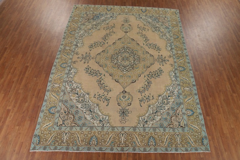 Vintage Distressed Area Rug 10x13 Hand-knotted Wool Traditional for Living Room gallery