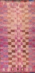 Antique Thick-Plush Checkered Oriental Moroccan Area Rug Hand-knotted Wool 6×11