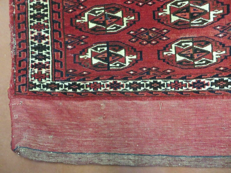 2.5' X 4' Antique Handmade Red Turkoman Tribal Wool Rug Cushion Case Elephant gallery
