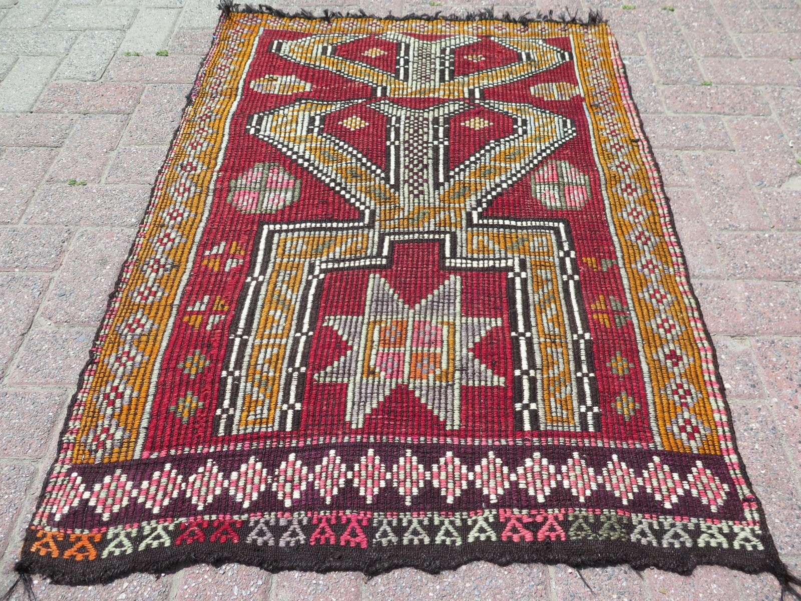 Anatolia Small Kilim, SmallRug, Doormat, Bedroom Rug, Cute Rug, Mini Rug 35"x46" gallery