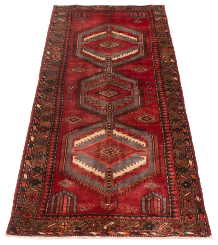 3'8" x 9'6" Vintage Hand-knotted Runner Rug Traditional Oriental Wool Carpet gallery