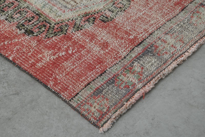 3x12 turkish runner rug, hand-knotted vintage oushak rug runner, boho decor, 150 gallery