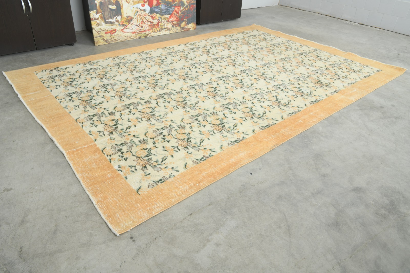 7x10 Turkish Wool Area Rug Hand-Knotted Large Vintage Oushak Carpet Rugs,663 gallery
