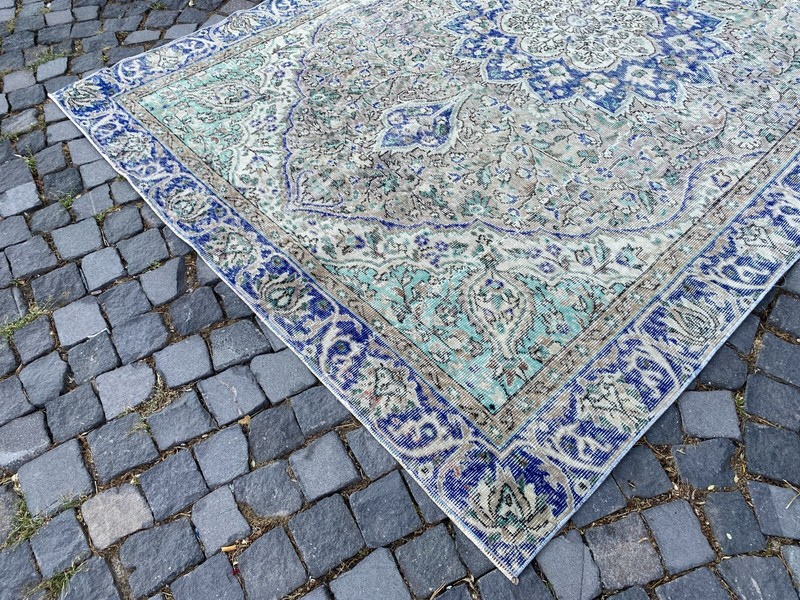 Turkish rug, Vintage rug, Large rug, Wool rug, Handmade rug, Carpet 5,9 x 9,0 ft gallery