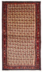 Vintage 3’7″ x 6’11” Traditional Hand Knotted Vegetable Dye Wool Area Rug