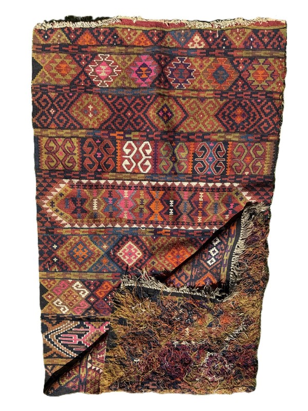 Antique Caucasian Kilim Runner 3’2 x 8’1 Tribal Geometric Natural Dyes c.1900 gallery