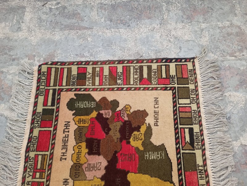 Ar Handmade Afghan Rug war Rug Baluchi Wool Pictorial Rug 77x52 cm gallery