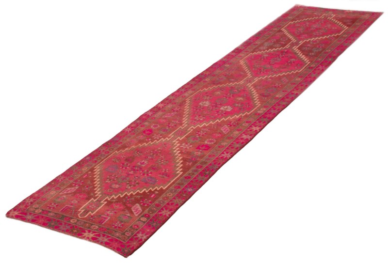 3'6" x 13'2" Vintage Hand-knotted Runner Rug Traditional Oriental Wool Carpet gallery