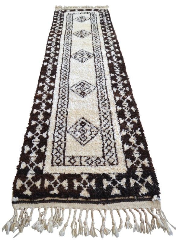 Turkish Runner Rug, HandMade Vintage Hallway Decor, Undyed Wool Rug 3x12 ft aprx gallery
