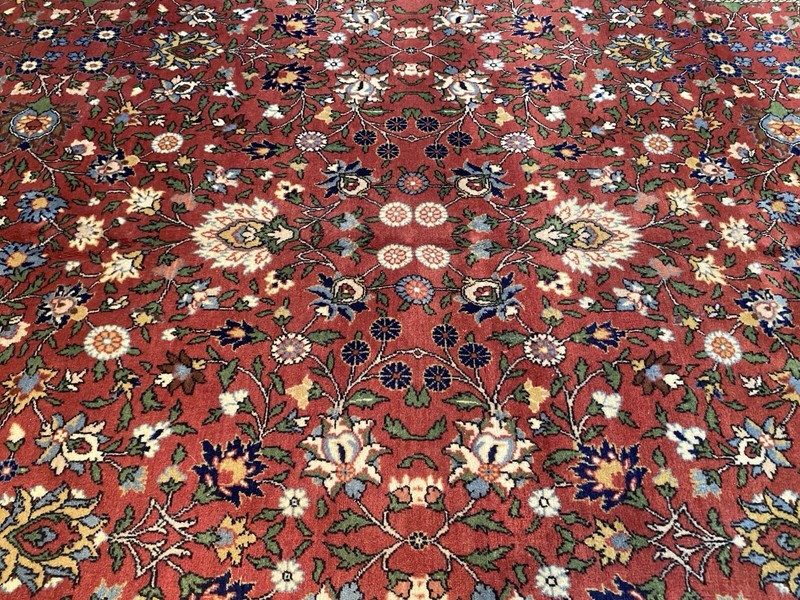 Unique Floral Vintage 1940-1950's Hereke Rug 7’x11’ Wool Turkish Carpet gallery