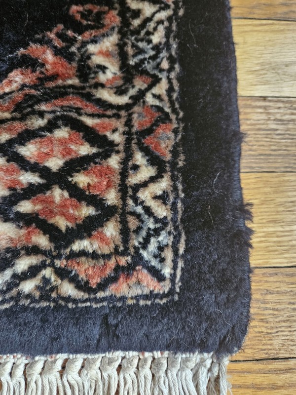 Hand knotted Pakistan Bokhara Jhaldar Wool Area Rug 1'11" x 1'6" Plush 324 KPSI gallery