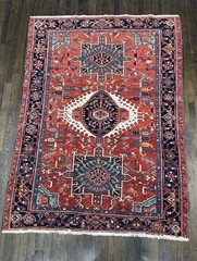 Stunning Antique Heriz Handmade Masterpiece C.1920 Gorgeous Natural Dyes 6×4’9
