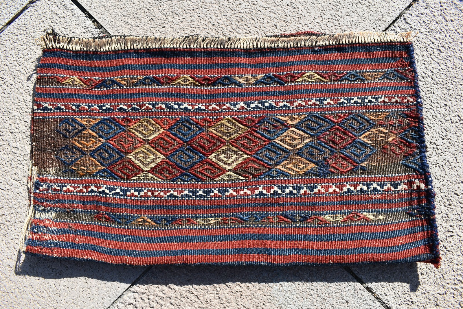 Wonderful Antique Awesome Collector's Anatolian Completely Kilim Rolling Pin Bag gallery