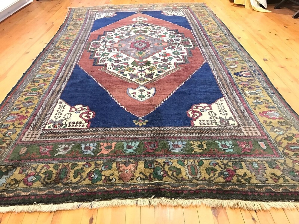 Antique 1900-1939s Exclusive Turkish Wool Pile Tribal Rug Turkey 5’6”x 9’7”