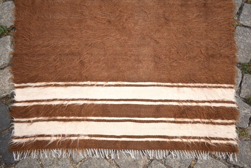 Turkish Mohair Rug 31'' x 42'' Vintage Rug Anatolian Rug Oriental Kilim NO DYE gallery