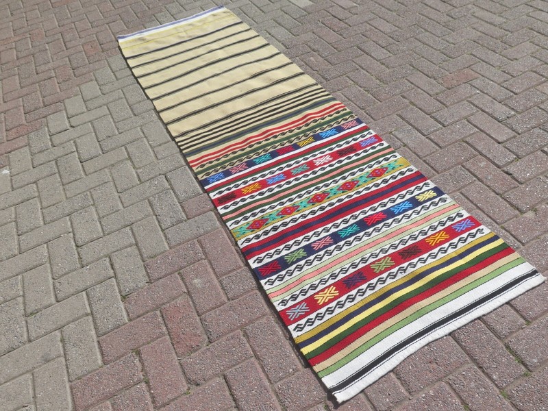 Rug Runners, Turkish Kilim Runner, Aisle Rug, Hallway Rug, Stairs Kelim 30"X100" gallery