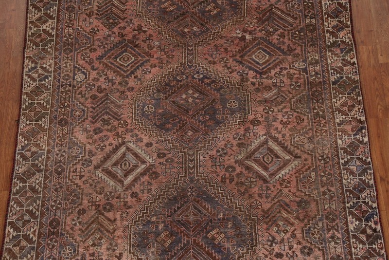 Antique Living Room Area Rug 5x8 Wool Pink Tribal Traditional Handmade Carpet gallery