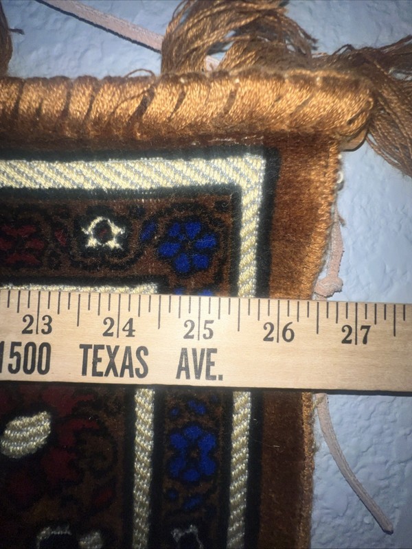 Vintage Islamic Muslim Prayer Rug Mat Hand Made 100% Wool 26 1/2 X 48 in gallery